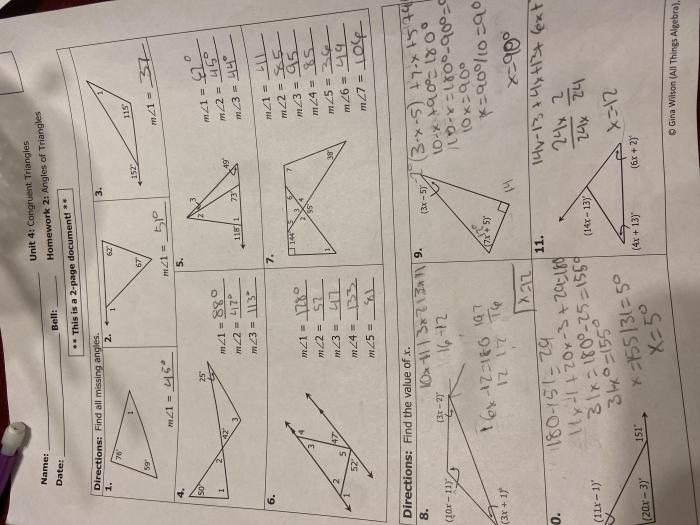 Geometry unit 4 test answer key pdf