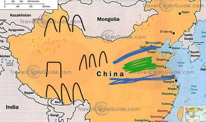 Ancient china map worksheet answers