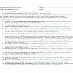 Soil formation worksheet answers pdf